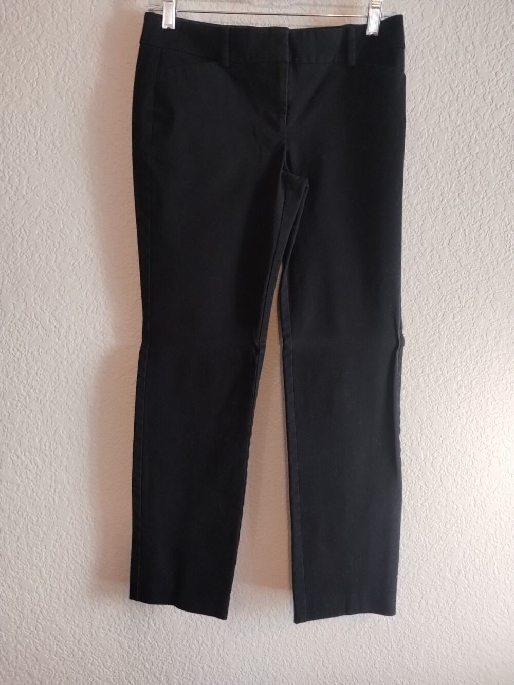 Ann Taylor Pants Womens Petite 2P Modern Black Dress Straight Trouser Workwear